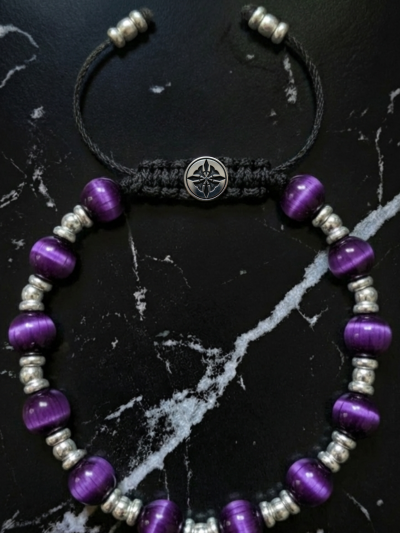 Brazalete Imperial Ojo Tigre Morado