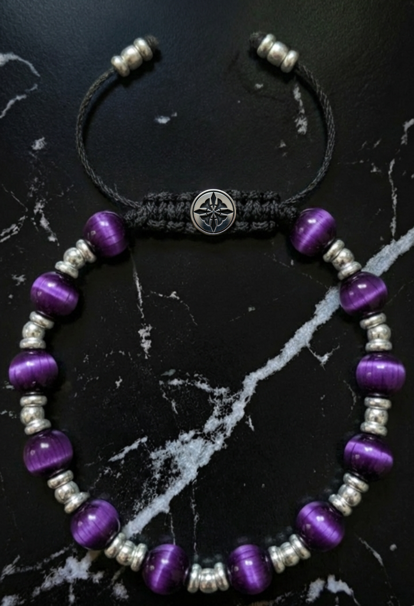 Brazalete Imperial Ojo Tigre Morado