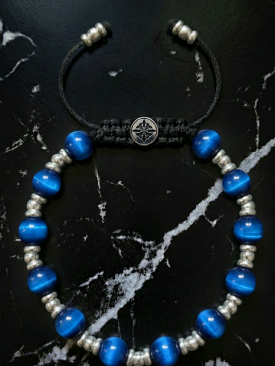 Brazalete Imperial Ojo Tigre Azul