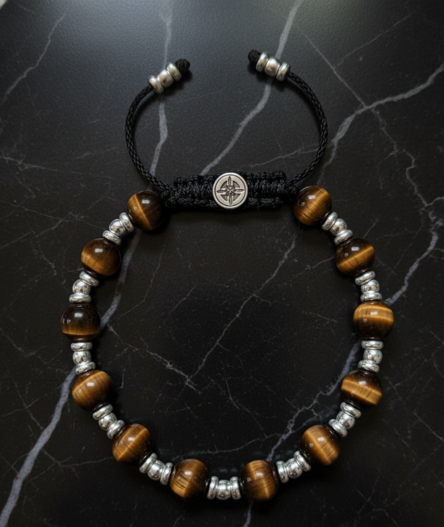 Brazalete Imperial Ojo Tigre Café