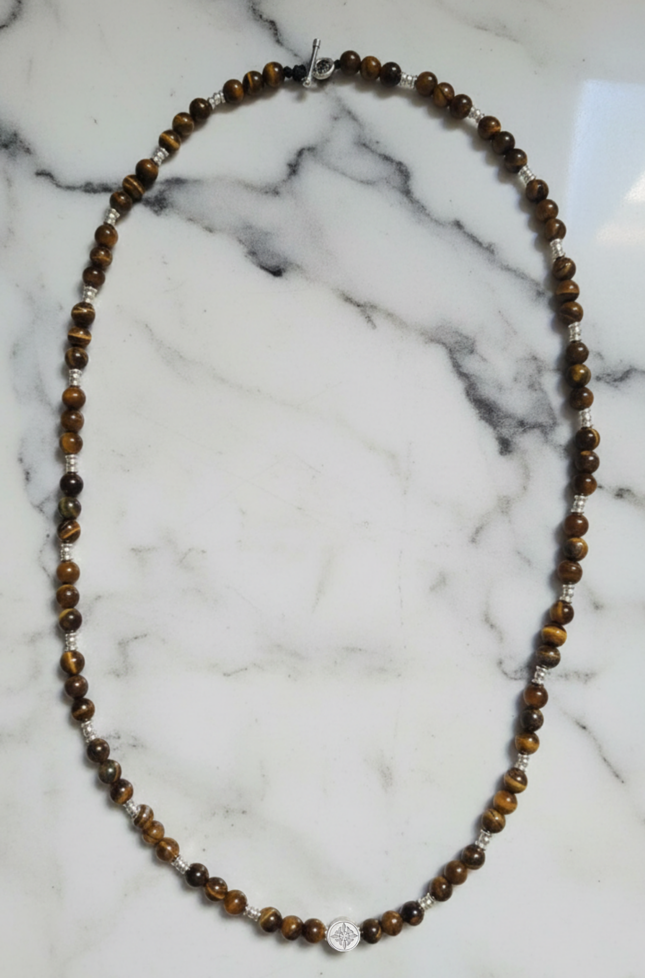 Collar Clásico Ojo Tigre Café