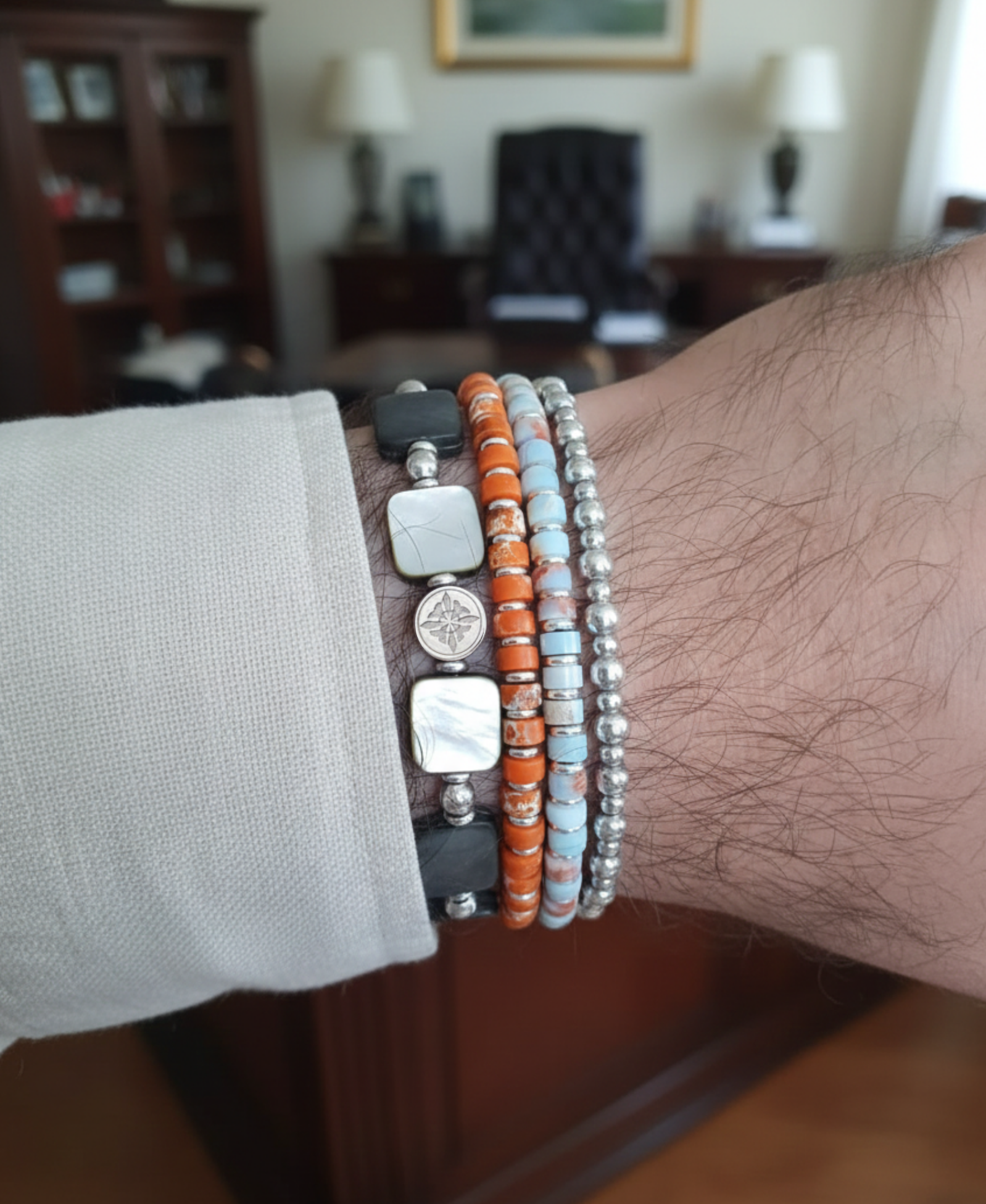 Brazalete Exclusivo Cuadro Black Shell - Imagen 4