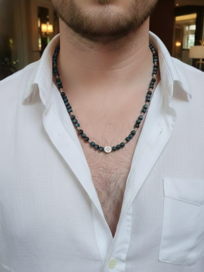 Collar Clásico Ojo Tigre Oscuro