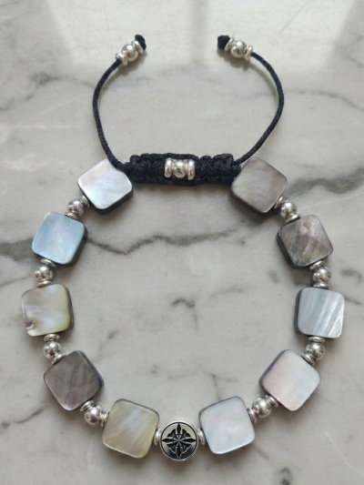 Brazalete Exclusivo Cuadro Black Shell