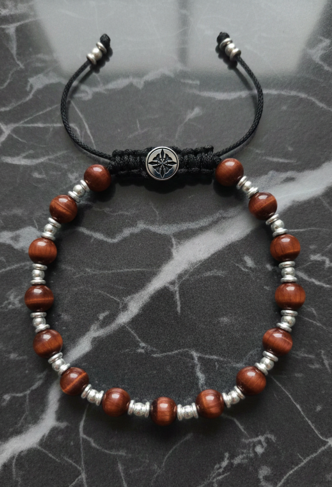 Brazalete Clásico Ojo Tigre Rojo