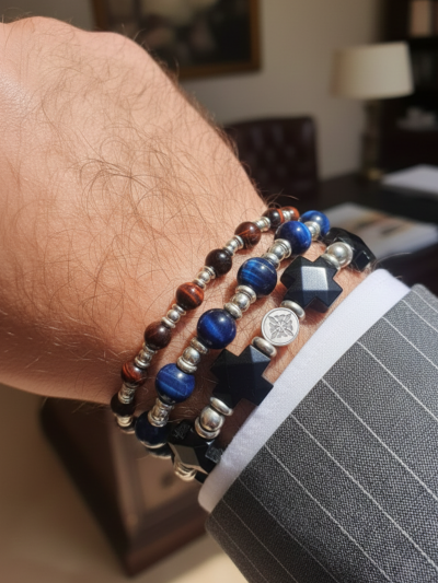 Brazalete Clásico Ojo Tigre Rojo