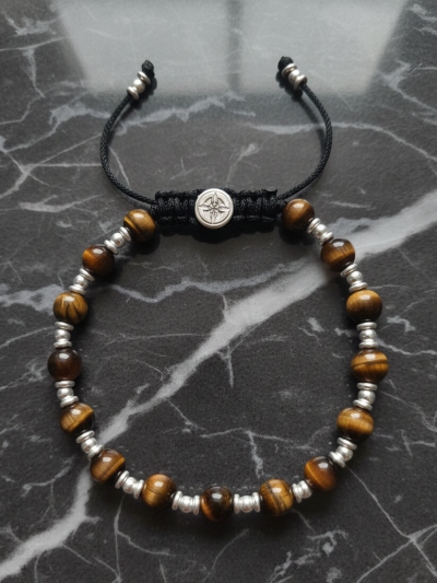 Brazalete Clásico Ojo Tigre Café