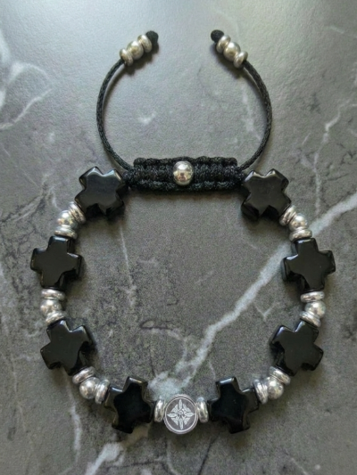 Brazalete Imperial Cruz Obsidiana