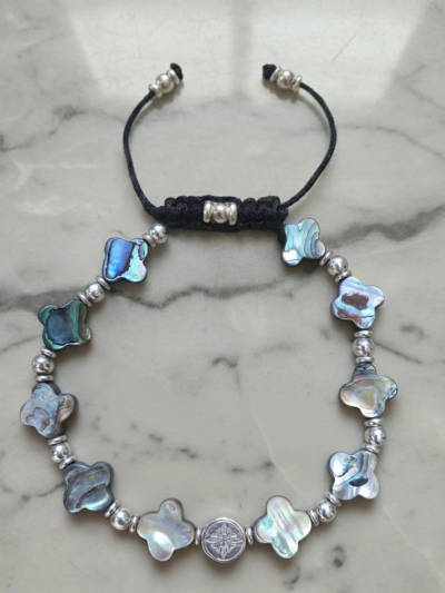 Brazalete Clásico Flor Abalone